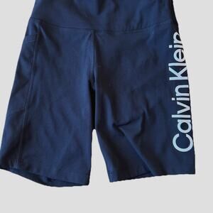 Calvin Klein Performance High-Waisted Logo Bike Shorts Black Size XS Brand New